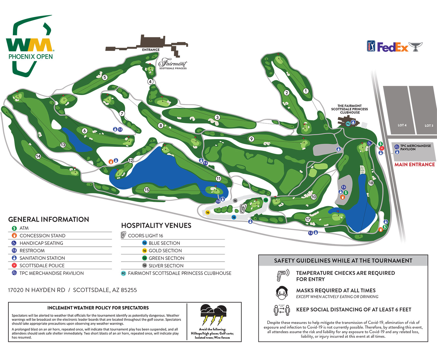 Map Waste Management Phoenix Open   2021 Wmpo Course Map 1.26.21 