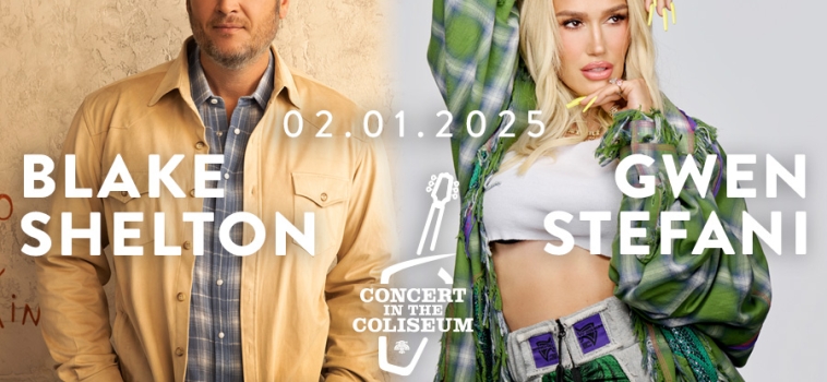 BLAKE SHELTON & GWEN STEFANI TO TAKE THE STAGE AT THE ICONIC 16TH HOLE TO HIGHLIGHT YEAR FOUR OF CONCERT IN THE COLISEUM