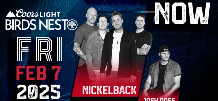 DIAMOND-CERTIFIED CANADIAN ROCK BAND NICKELBACK TO HEADLINE FRIDAY NIGHT OF 2025 COORS LIGHT BIRDS NEST