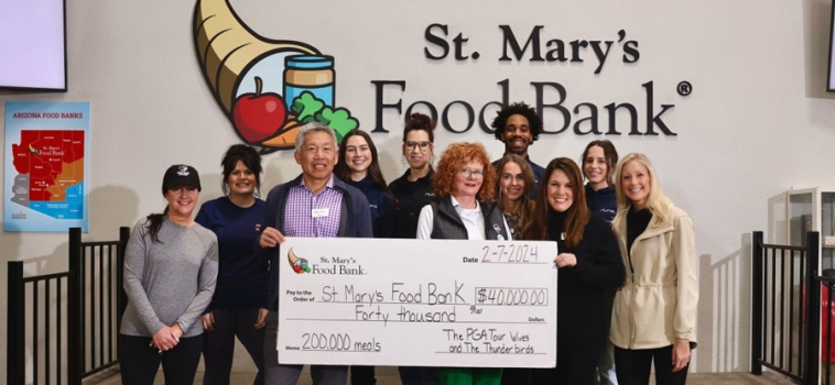 THE THUNDERBIRDS AND WM PHOENIX OPEN GIVE BACK TO ST. MARY’S FOOD BANK FOLLOWING 2024 EDITION OF “THE PEOPLE’S OPEN”